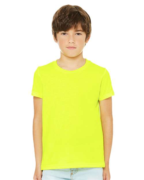 Youth CVC Jersey Tee - Neon Yellow -   -