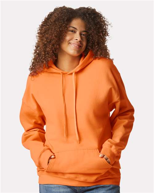 Softstyle® Midweight Hooded Sweatshirt - Tangerine -   -