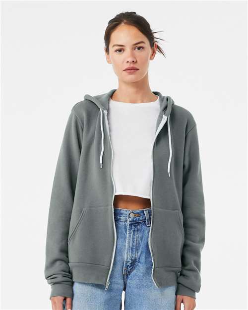 Sponge Fleece Full-Zip Hoodie - Blue Storm -   -
