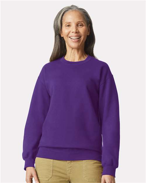 Softstyle® Midweight Crewneck Sweatshirt - Purple -   -