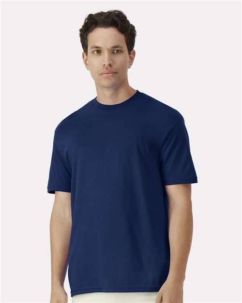 Light Cotton T-Shirt - Navy -   -