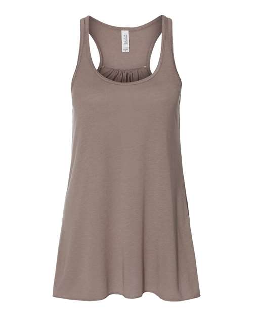 Women's Flowy Racerback Tank - Pebble Brown -   -