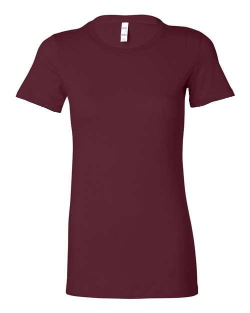 Women's Slim Fit Tee - Maroon -   -
