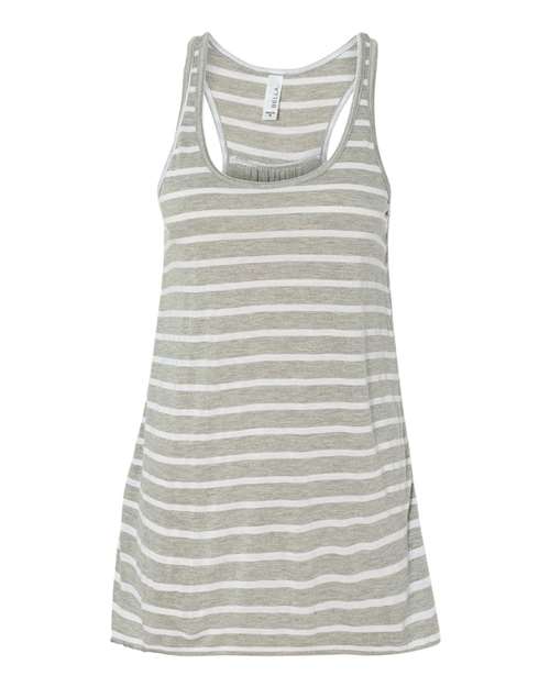 Women's Flowy Racerback Tank - Athletic Heather/ White -   -