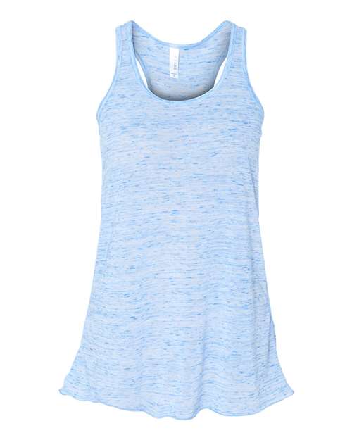 Women's Flowy Racerback Tank - Blue Marble -   -