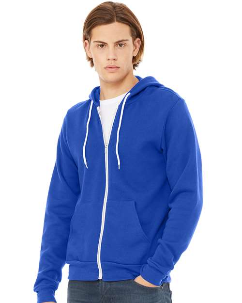 Sponge Fleece Full-Zip Hoodie - True Royal -   -