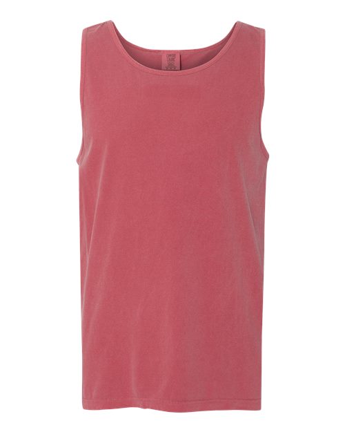 Garment-Dyed Heavyweight Tank Top - Crimson -   -