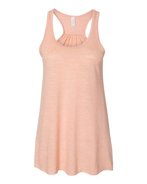 Women's Flowy Racerback Tank - Peach Slub -   -