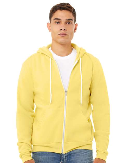 Sponge Fleece Full-Zip Hoodie - Yellow -   -