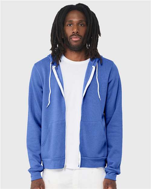 Sponge Fleece Full-Zip Hoodie - Heather Columbia Blue -   -