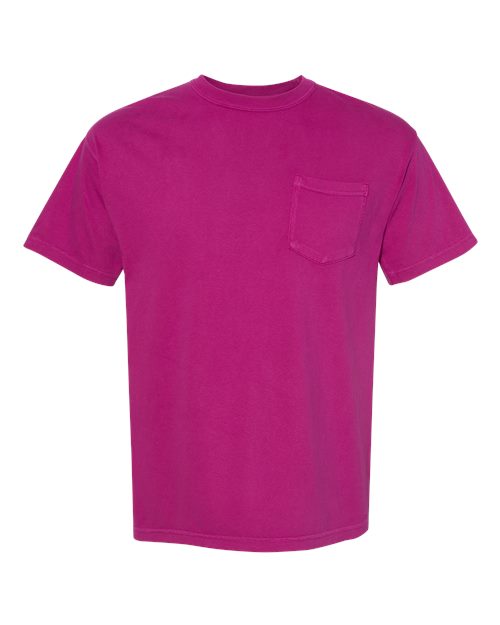 Garment-Dyed Heavyweight Pocket T-Shirt - Boysenberry -   -