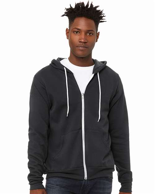 Sponge Fleece Full-Zip Hoodie - DTG Dark Grey -   -