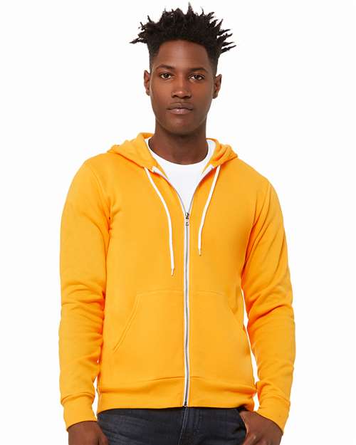 Sponge Fleece Full-Zip Hoodie - Gold -   -